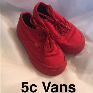 5c vans red